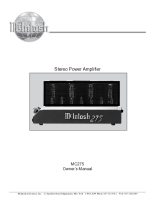 McIntosh MC-275-MK-V - Owners manual
